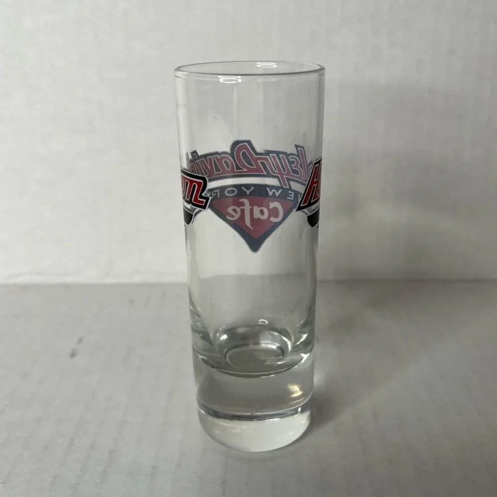 Harley Davidson Cafe New York‎ Tall Shot Glass Motorcycles 4” H